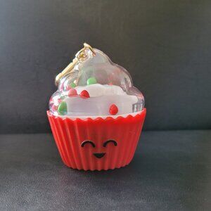 Bath & Body Works CUPCAKE Red Pocket Holder Keychain